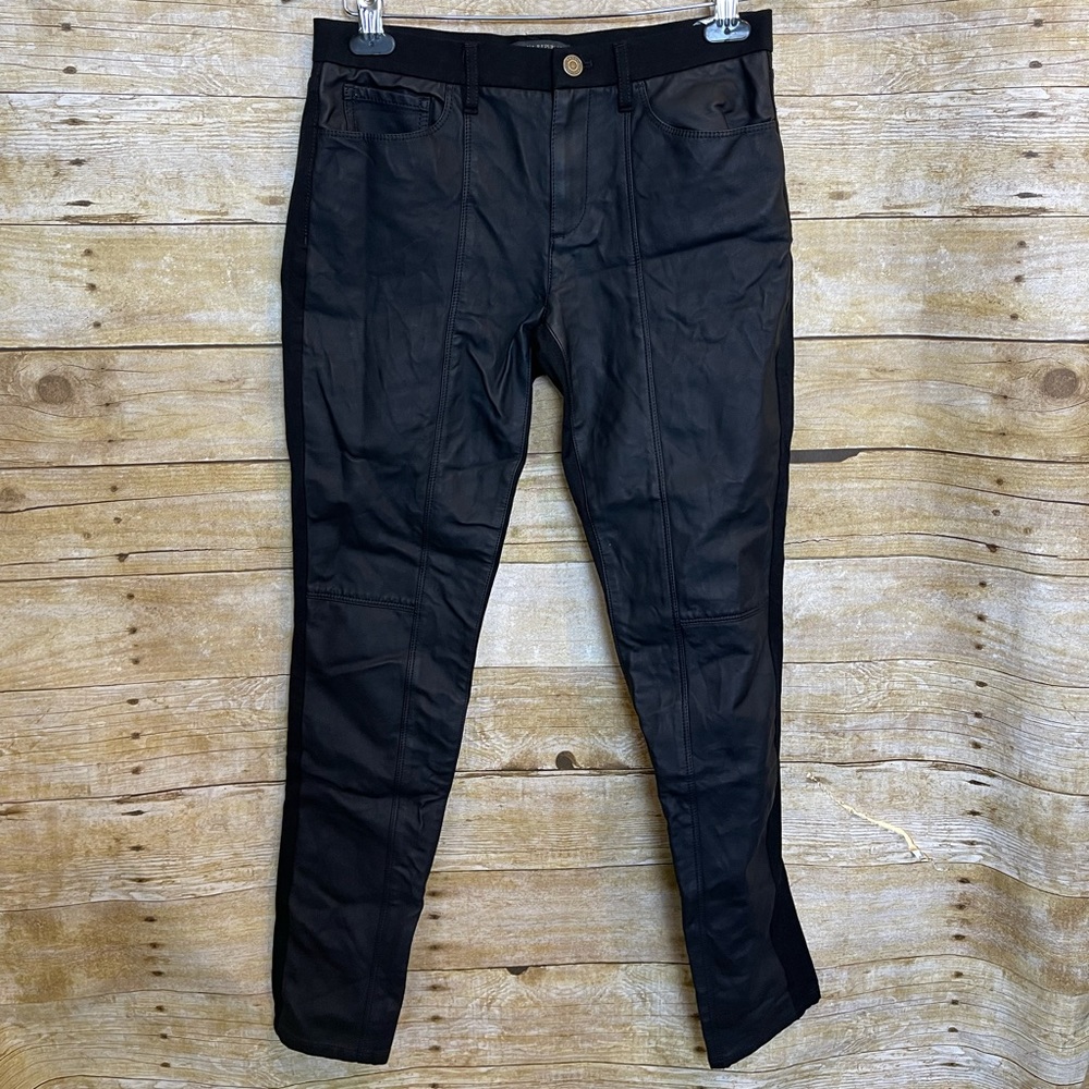 Banana republic Sloan faux leather paneled jeans 🛍